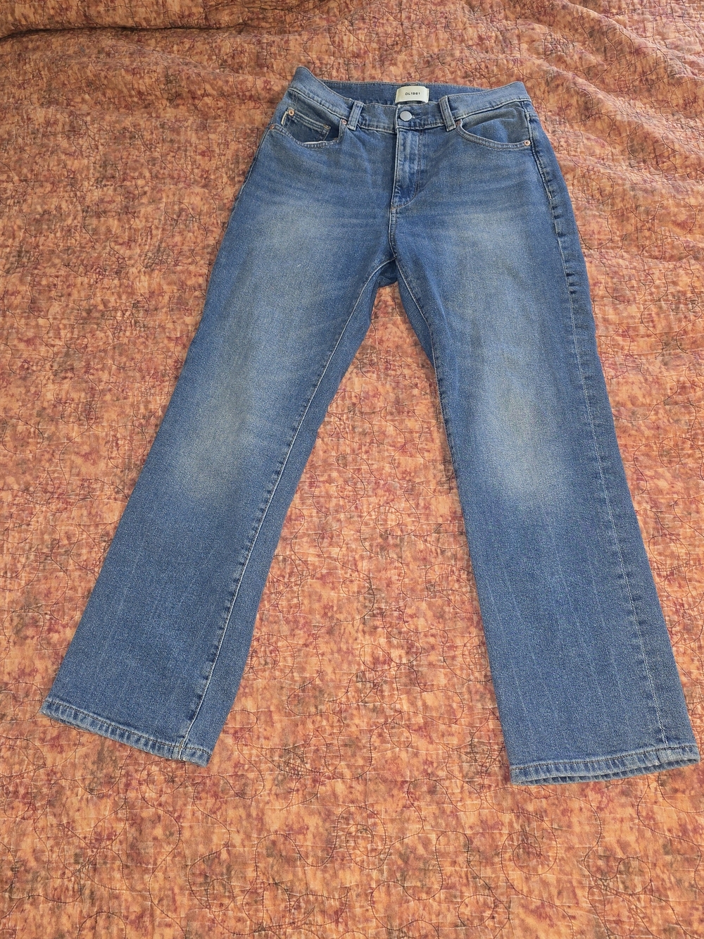 DL1961 Patti Straight High Rise Jeans Size 26 Medium Wash 27" Inseam